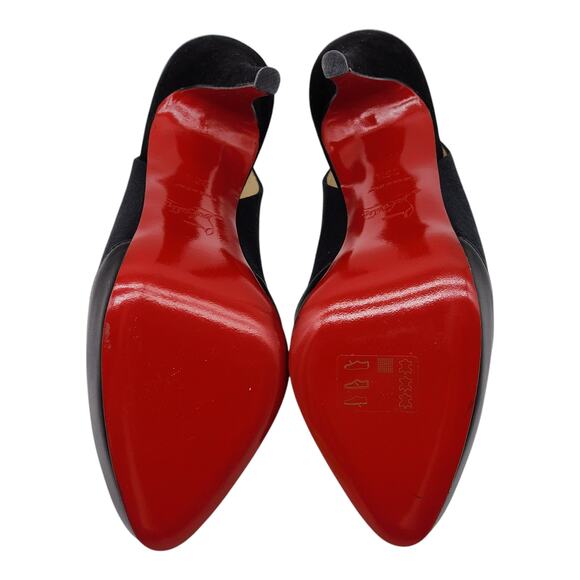 Christian Louboutin Sandy Pumps 120 - Fabric and Leather - Black 36.5 6US $895 - Picture 6 of 8